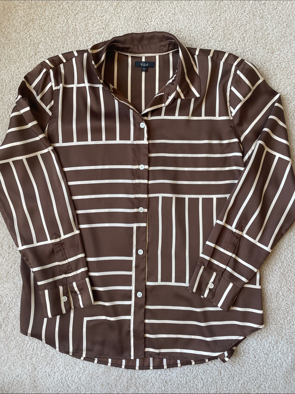 Rails Elias Shirt Brown Line Art Blouse